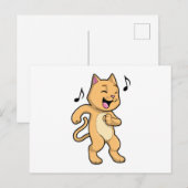 ネコ ミュージック ダンス ポストカード (正面/裏面)