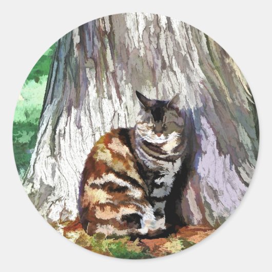 ネコ ラウンドシール (正面)
