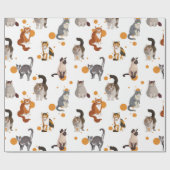 ネコ ラッピングペーパー (フラット)