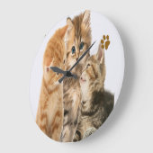 ネコ ラージ壁時計 (傾斜)