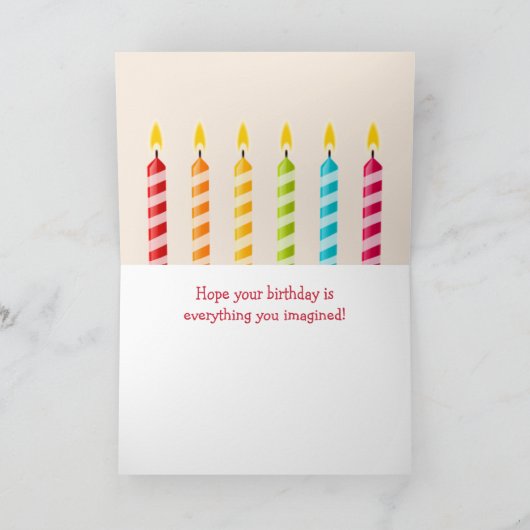 ネコ・ワイン・チーズ誕生日 カード (内部)