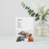 ネコ、亀、バスケットボール 名刺 (スタンド正面)