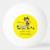 ネコ 卓球ボール (正面)