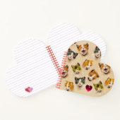 ネコ，子猫おもしろいヴィンテージ猫ポートレート赤いハート ノートブック (内部)