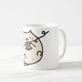 ネコ,子猫,ボール コーヒーマグカップ (正面右)