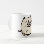 ネコ,子猫,ボール コーヒーマグカップ (正面左)