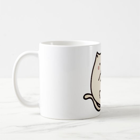 ネコ,子猫,ボール コーヒーマグカップ (左)