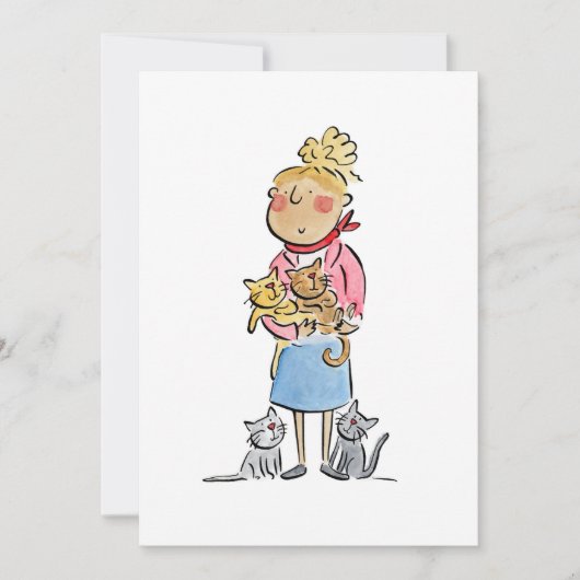 ネコ 招待状 (正面)