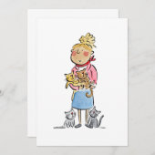 ネコ 招待状 (正面/裏面)