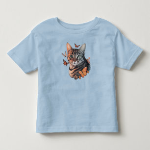 ネコ(昆虫)オオカバマダラ、モナーク蝶 トドラーTシャツ