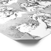 ネコ，求愛と結婚，花嫁，ルイ・ワイン ポスター (角)