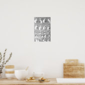 ネコ，求愛と結婚，花嫁，ルイ・ワイン ポスター (キッチン)