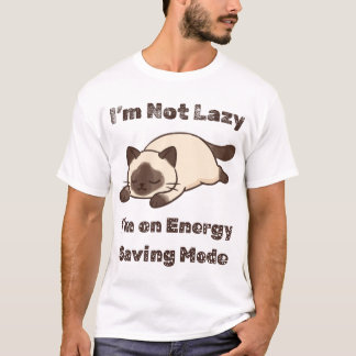 ネコ 猫 楽チン 楽々 省エネモード だよ Tシャツ