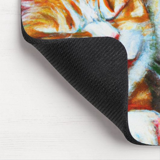 ネコ |生おもしろいき笑う子猫たち笑うローフ マウスパッド (コーナー)