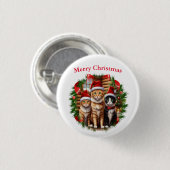 ネコ 缶バッジ (正面&裏面)