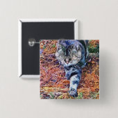 ネコ 缶バッジ (正面&裏面)