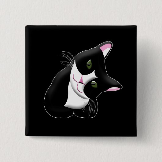 ネコ 缶バッジ (正面)