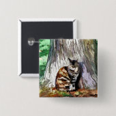 ネコ 缶バッジ (正面&裏面)