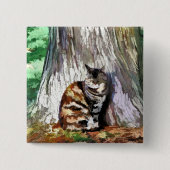 ネコ 缶バッジ (正面)