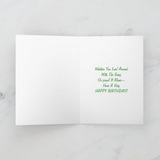 ネコ、誕生日 カード (内部)