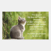 ネコ 長方形シール (正面)