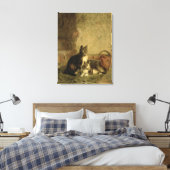 ネコ， 1883 キャンバスプリント (インサイチュ (寝室))