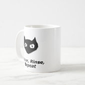 ネコBooラザーリンス反復 コーヒーマグカップ (正面左)