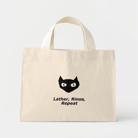 ネコBooラザーリンス反復 ミニトートバッグ (正面)