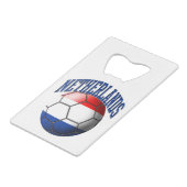 ネザーランドサッカーボールの旗 クレジットカード栓抜き (正面アングル)