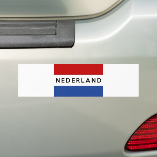 ネザーランド旗の国のnederlandの文字の名前のオランダ バンパーステッカー (車上)