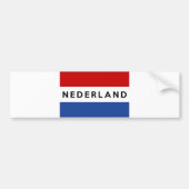 ネザーランド旗の国のnederlandの文字の名前のオランダ バンパーステッカー (正面)