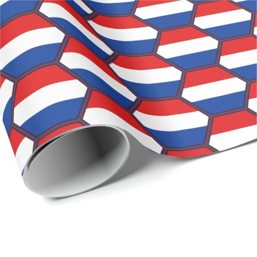 ネザーランド旗の蜜蜂の巣の包装紙 ラッピングペーパー (ロールコーナー)