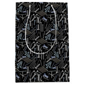 ネジと爪、 ネイルx4ブラックBG ミディアムペーパーバッグ (正面)