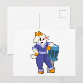 ネジ回しを持ったメカニックとしてのゴリラ ポストカード (正面/裏面)