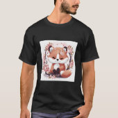 ネスオーバーロードレッサーパンダと桜 Tシャツ (正面)