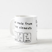 ネスタ周期テーブル名mag 3 コーヒーマグカップ (正面左)