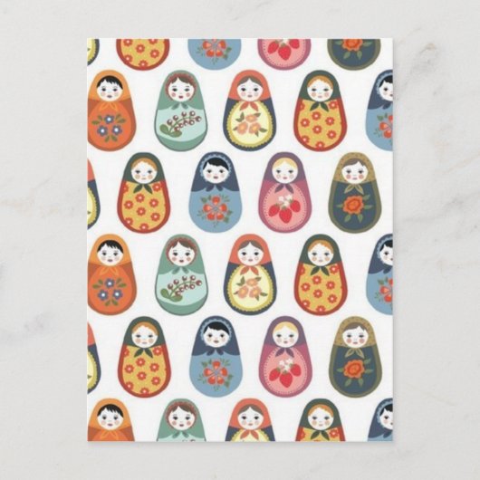 ネスティングドールプリント ポストカード (正面)
