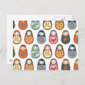 ネスティングドールプリント ポストカード (正面/裏面)
