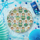 ネスティングドール紙プレート ペーパープレート (パーティー)