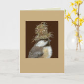 ネスティングハット付《鳥》アメリカゴガラ カード (黄色い花)