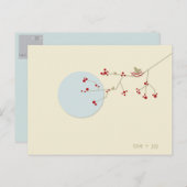 ネスティングバードとファミリーベビーありがとうポストカード ポストカード (正面/裏面)