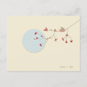 ネスティングバードとファミリーベビーありがとうポストカード ポストカード (正面)