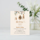 ネスティングバードパーティー巣の赤ちゃんシャワー招待 (スタンド正面)