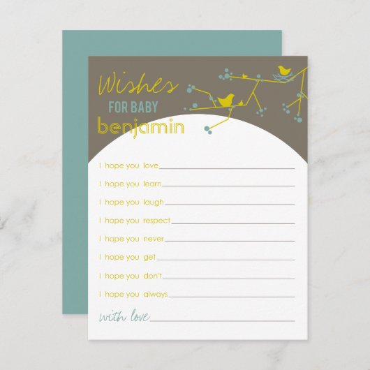 ネスティングバードファミリーのベビーゲームカード アドバイスカード (正面/裏面)