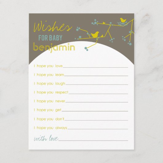 ネスティングバードファミリーのベビーゲームカード アドバイスカード (正面)