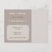 ネスティングバードファミリーツリーお洒落赤ちゃんシャワー インビテーションポストカード (裏面)