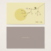 ネスティングバードファミリーベビーシャワーDIYお気に入りギフトラベル (正面&裏面)