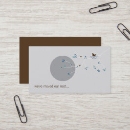 ネスティングバード+ファミリーブルーカスタム新しいホームアドレス 名刺