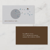 ネスティングバード+ファミリーブルーカスタム新しいホームアドレス 名刺 (正面/裏面)