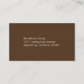 ネスティングバード+ファミリーブルーカスタム新しいホームアドレス 名刺 (裏面)